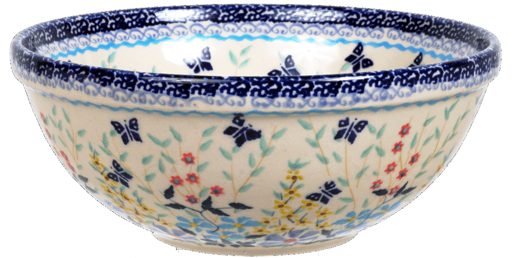 Bowl, Round, 6.75" in "Butterfly Bounty" by Manufaktura | M090S-WK76