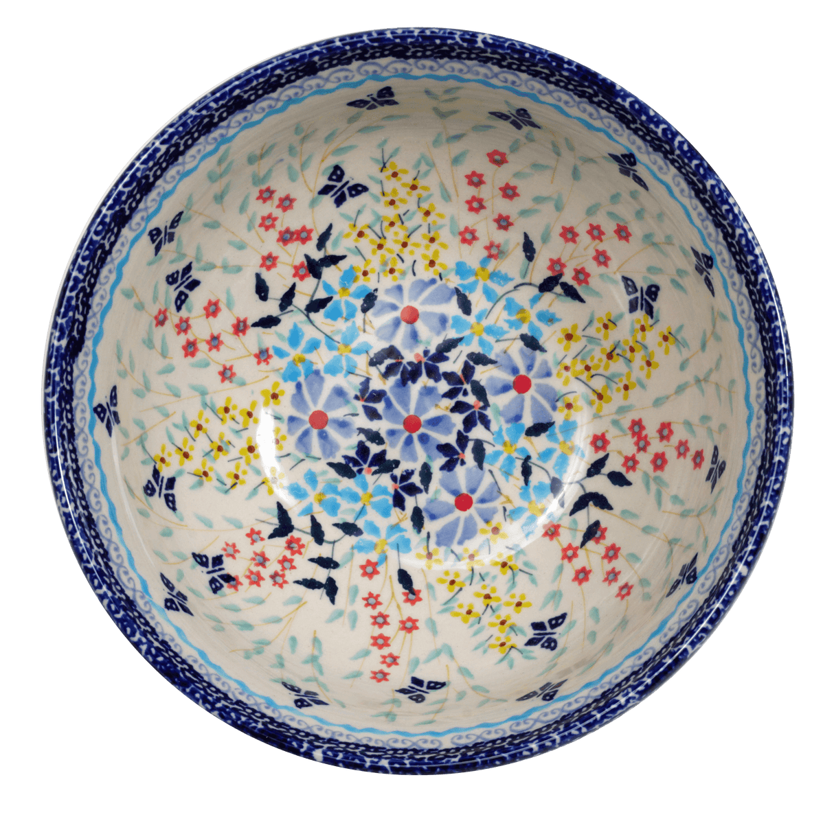 Bowl, Round, 6.75" in "Butterfly Bounty" by Manufaktura | M090S-WK76