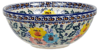 A picture of a Polish Pottery 6.75" Bowl (Brilliant Garland) | M090S-WK79 as shown at PolishPotteryOutlet.com/products/6-75-bowl-brilliant-garland