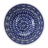 A picture of a Polish Pottery 6.75" Bowl (Gothic) | M090T-13 as shown at PolishPotteryOutlet.com/products/6-75-bowl-gothic-m090t-13