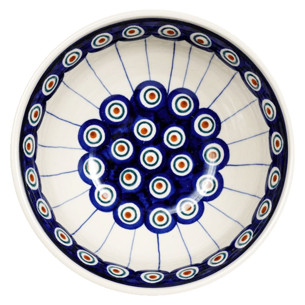 Bowl, Round, 6.75" in "Peacock in Line" by Manufaktura | M090T-54A