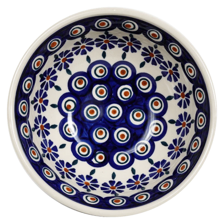 Bowl, Round, 6.75" in "Floral Peacock" by Manufaktura | M090T-54KK