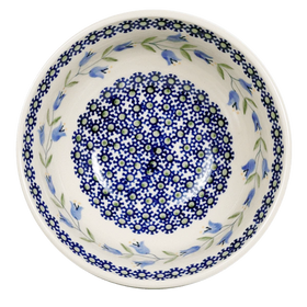 Polish Pottery 6.75" Bowl (Lily of the Valley) | M090T-ASD Additional Image at PolishPotteryOutlet.com