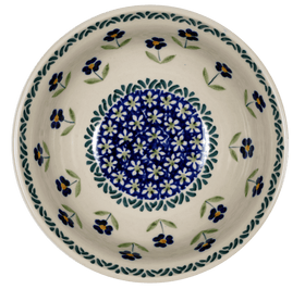 Polish Pottery 6.75" Bowl (Forget Me Not) | M090T-ASS Additional Image at PolishPotteryOutlet.com