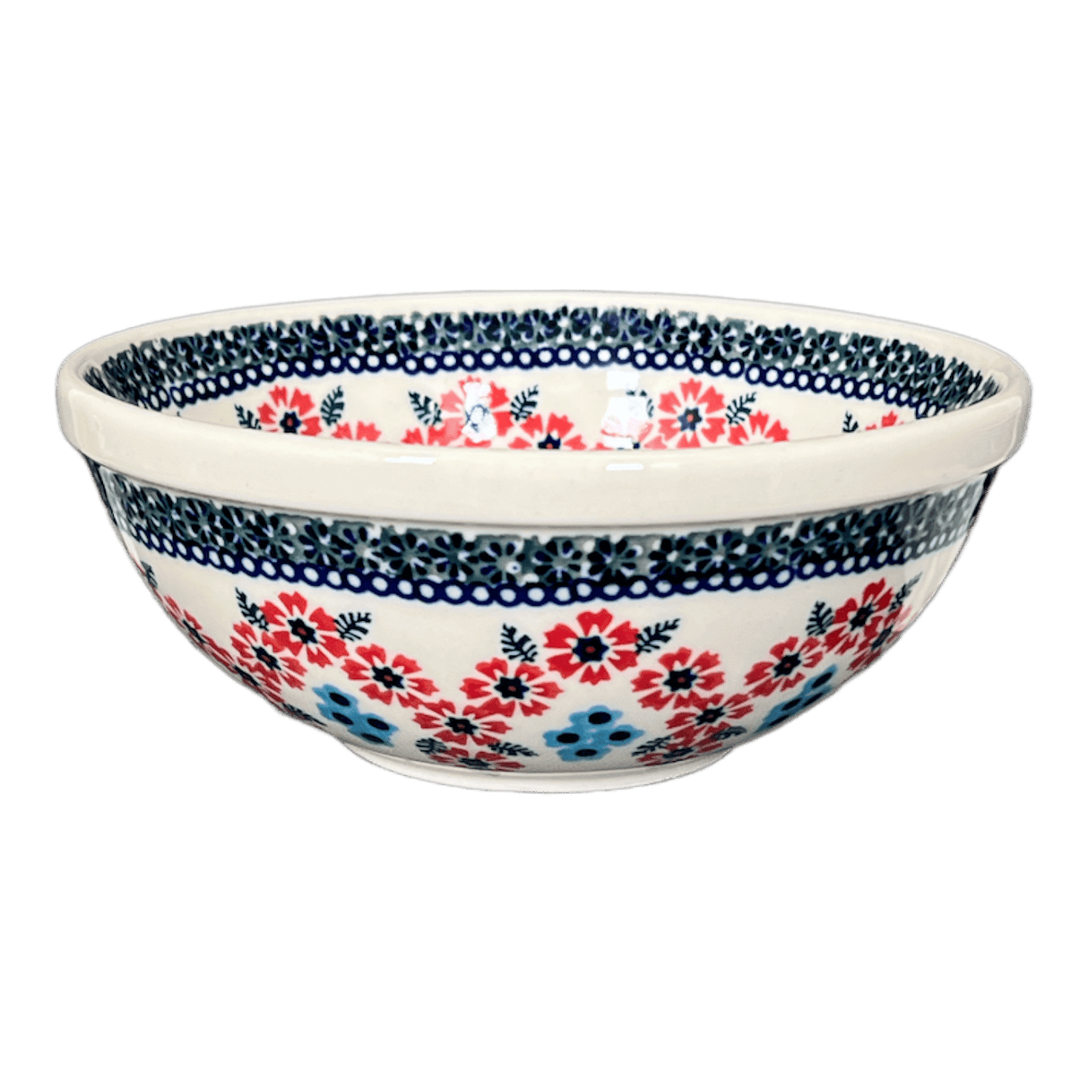 Bowl, Round, 6.75" in "Floral Symmetry" by Manufaktura | M090T-DH18