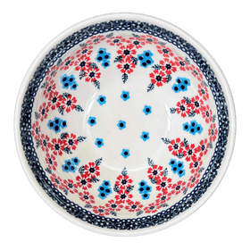 Polish Pottery 6.75" Bowl (Floral Symmetry) | M090T-DH18 Additional Image at PolishPotteryOutlet.com