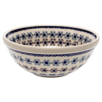 A picture of a Polish Pottery 6.75" Bowl (Floral Chain) | M090T-EO37 as shown at PolishPotteryOutlet.com/products/6-75-bowl-floral-chain-m090t-eo37
