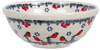 Polish Pottery 6.75" Bowl (Red Bird) | M090T-GILE at PolishPotteryOutlet.com