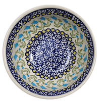 A picture of a Polish Pottery 6.75" Bowl (Riverdance) | M090T-IZ3 as shown at PolishPotteryOutlet.com/products/675-bowls-riverdance
