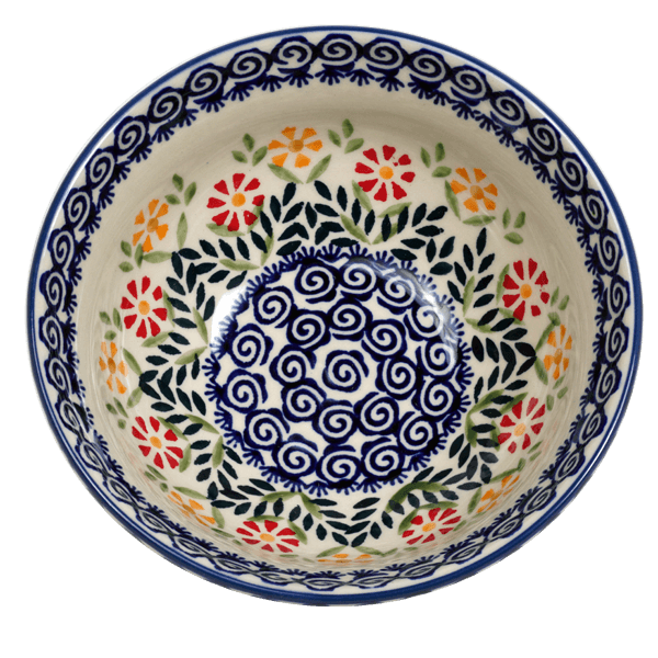 Bowl, Round, 6.75" in "Flower Power" by Manufaktura | M090T-JS14