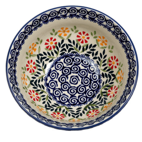 Bowl, Round, 6.75" in "Flower Power" by Manufaktura | M090T-JS14