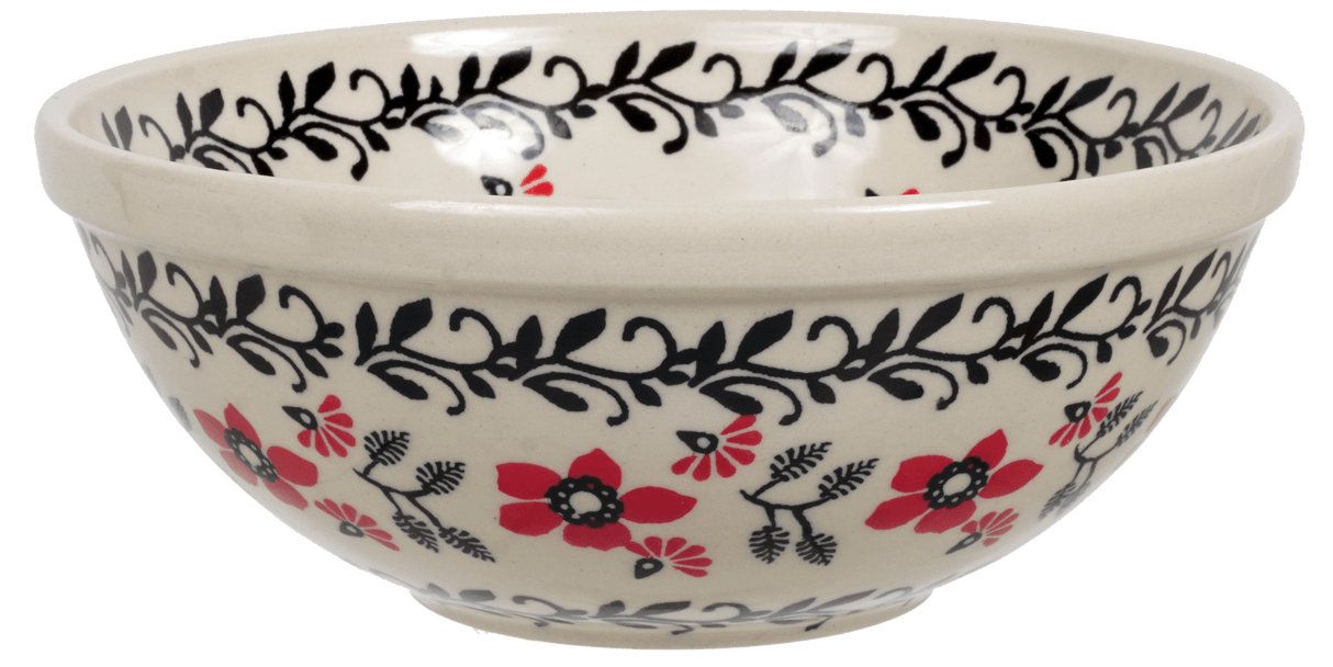 Bowl, Round, 6.75" in "Scarlet Garden" by Manufaktura | M090T-KK01
