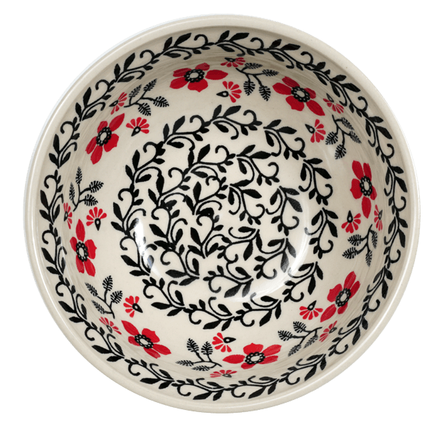 Bowl, Round, 6.75" in "Scarlet Garden" by Manufaktura | M090T-KK01