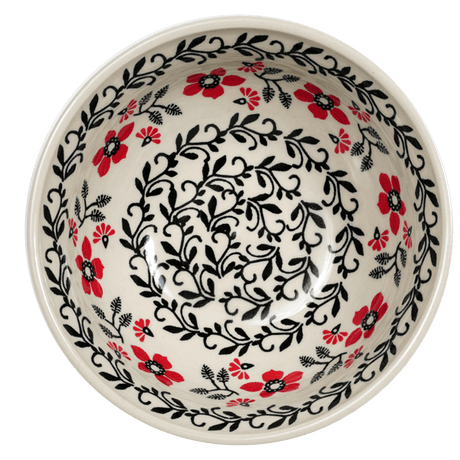 Bowl, Round, 6.75" in "Scarlet Garden" by Manufaktura | M090T-KK01