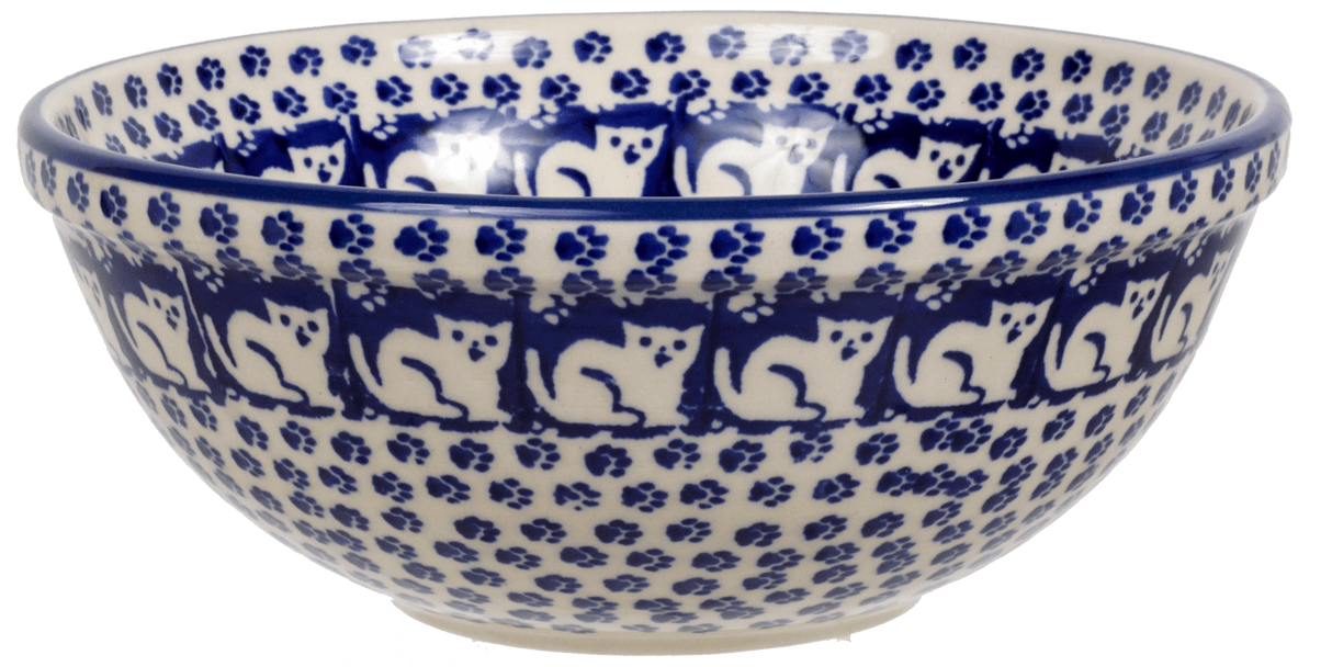 Bowl, Round, 6.75" in "Kitty Cat Path" by Manufaktura | M090T-KOT6