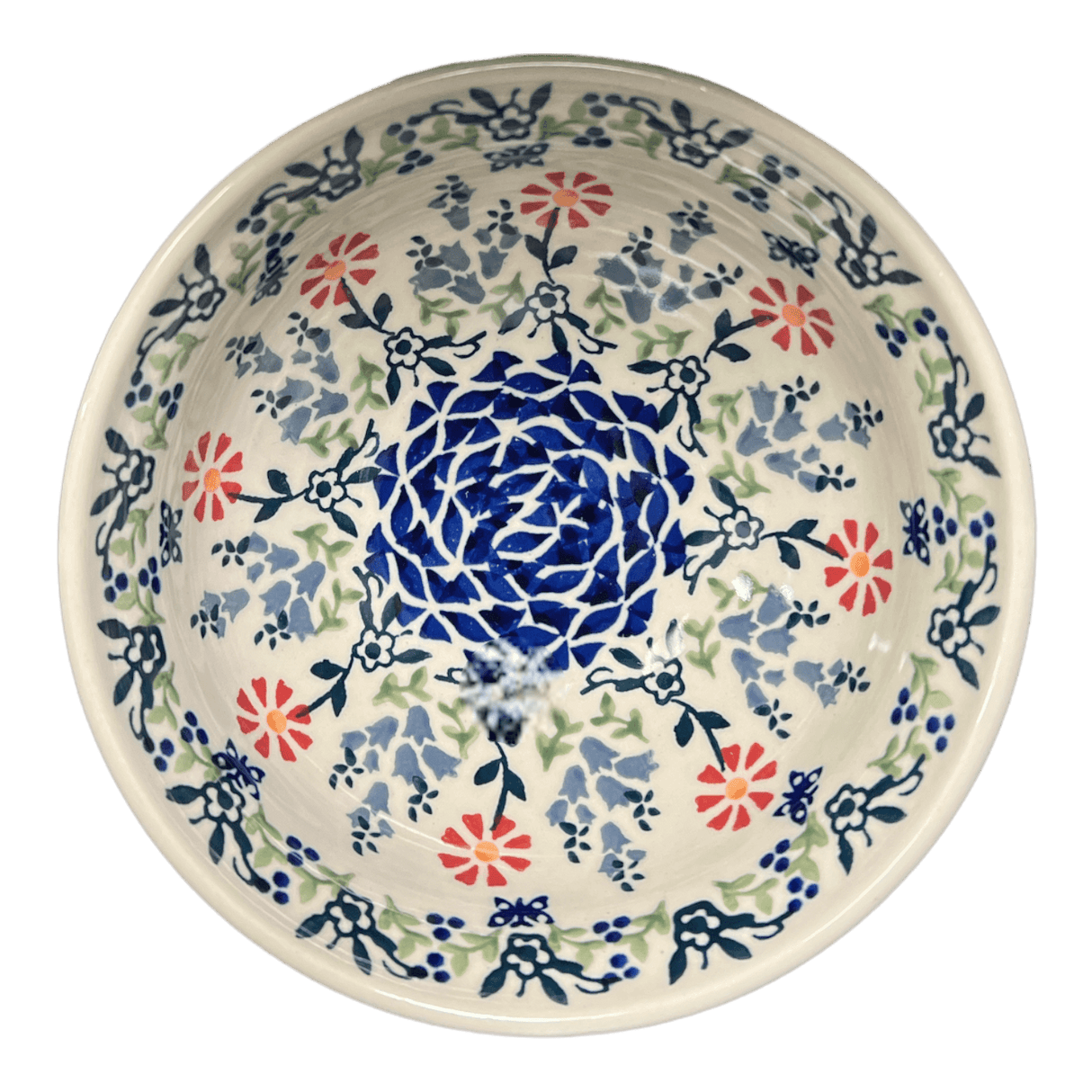 Bowl, Round, 6.75" in "Butterfly Blossoms" by Manufaktura | M090T-MM02