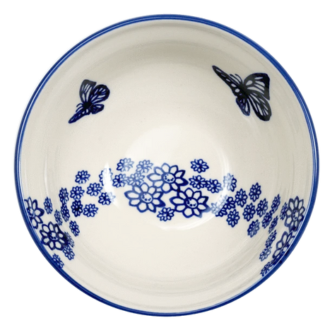 Bowl, Round, 6.75" in "Butterfly Garden" by Manufaktura | M090T-MOT1