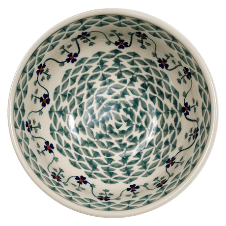 Bowl, Round, 6.75" in "Woven Pansies" by Manufaktura | M090T-RV