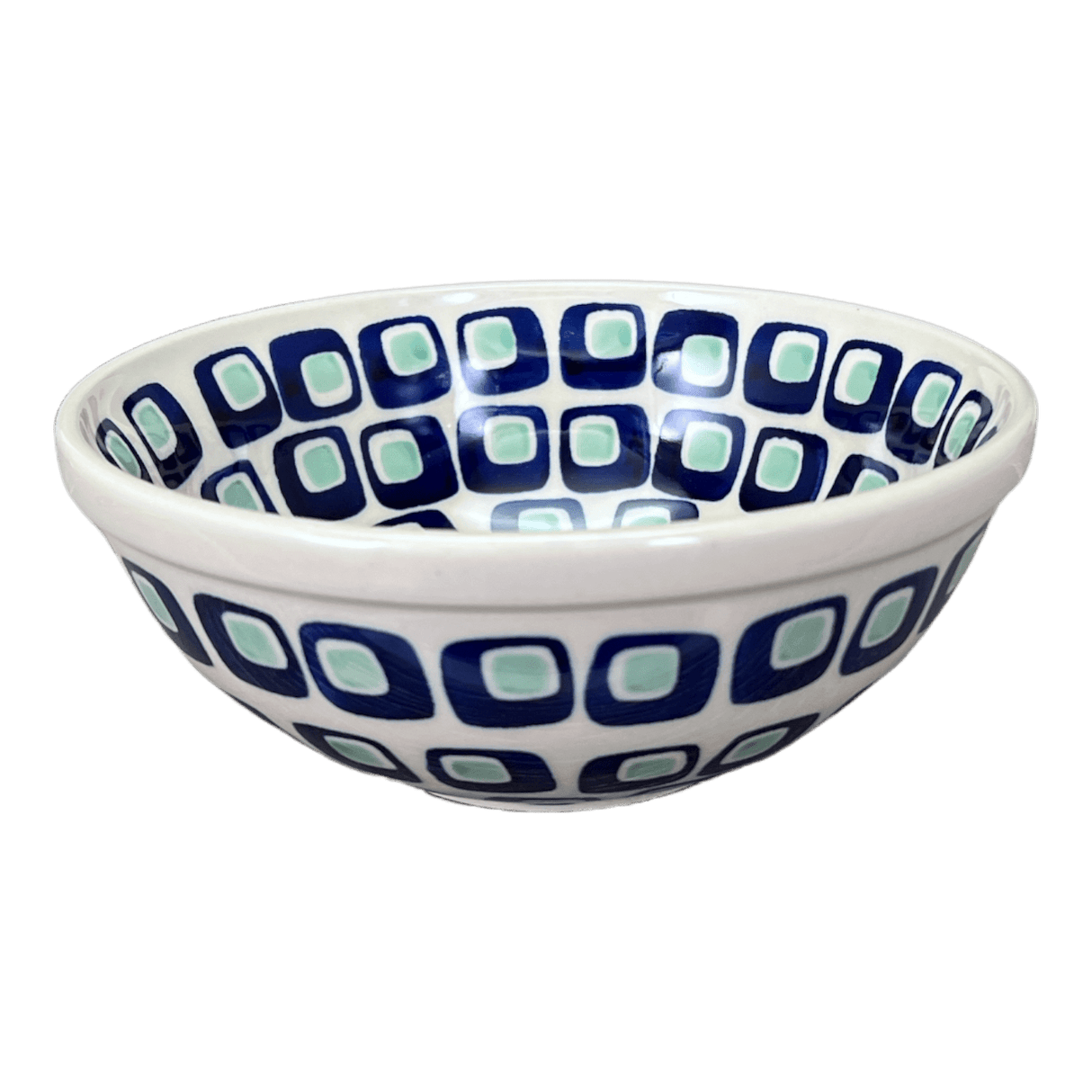 Bowl, Round, 6.75" in "Blue Retro" by Manufaktura | M090U-602A