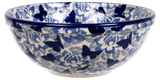 Bowl, Round, 6.75" in "Dusty Blue Butterflies" by Manufaktura | M090U-AS56