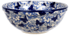 Polish Pottery 6.75" Bowl (Dusty Blue Butterflies) | M090U-AS56 at PolishPotteryOutlet.com