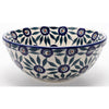 Polish Pottery Bowl, Round, 6.75" in "Peacock Parade" by Manufaktura | M090U-AS60 at PolishPotteryOutlet.com