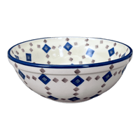 A picture of a Polish Pottery 6.75" Bowl (Diamond Quilt) | M090U-AS67 as shown at PolishPotteryOutlet.com/products/6-75-bowl-diamond-quilt-m090u-as67