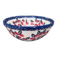 A picture of a Polish Pottery 6.75" Bowl (Fresh Strawberries) | M090U-AS70 as shown at PolishPotteryOutlet.com/products/6-75-bowl-fresh-strawberries-m090u-as70