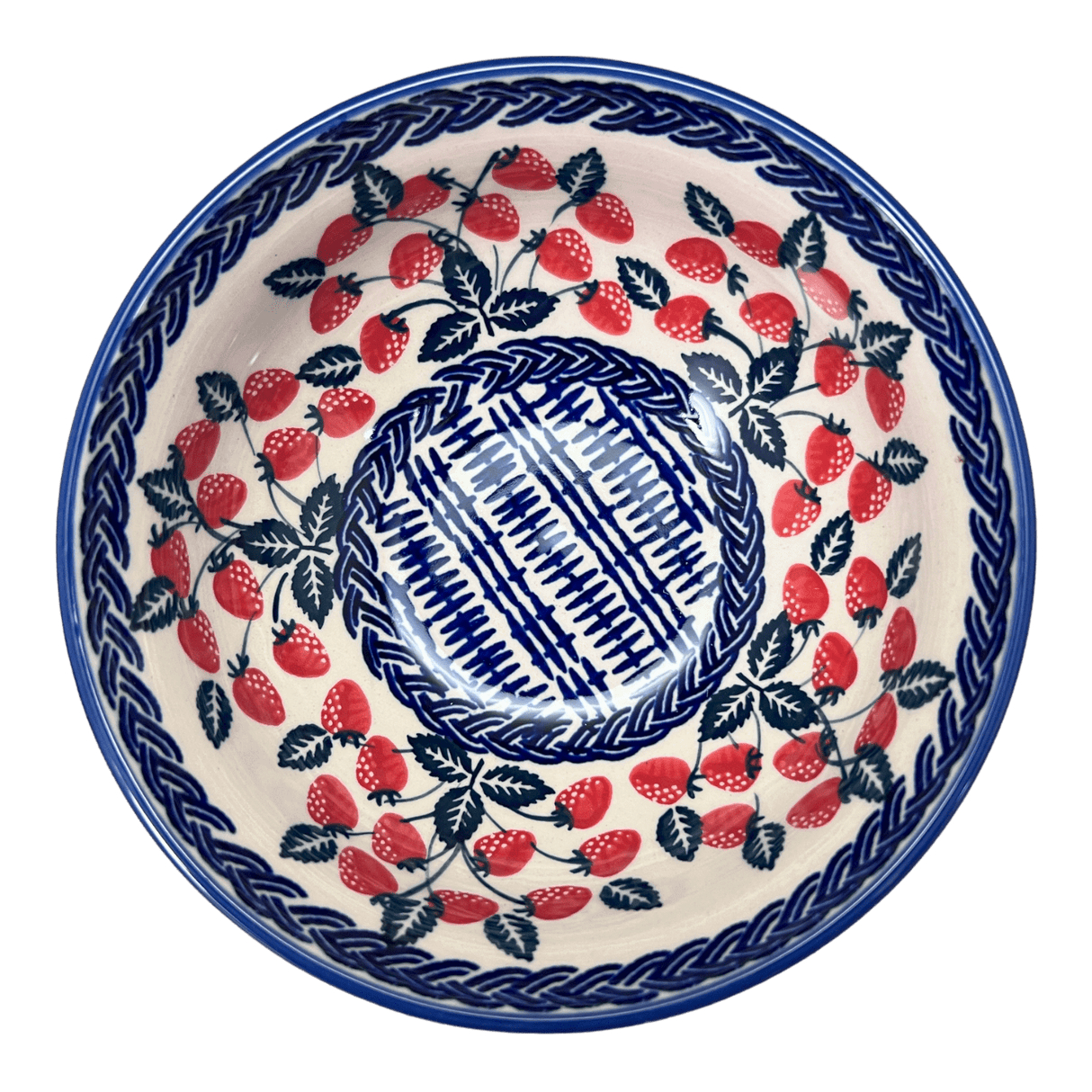 Bowl, Round, 6.75" in "Fresh Strawberries" by Manufaktura | M090U-AS70
