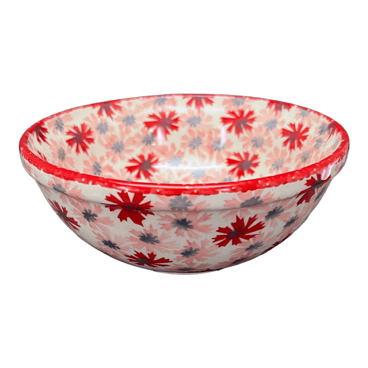 Bowl, Round, 6.75" in "Scarlet Daisy" by Manufaktura | M090U-AS73