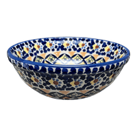 A picture of a Polish Pottery 6.75" Bowl (Kaleidoscope) | M090U-ASR as shown at PolishPotteryOutlet.com/products/6-75-bowl-kaleidoscope-m090u-asr