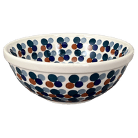 A picture of a Polish Pottery 6.75" Bowl (Fall Confetti) | M090U-BM01 as shown at PolishPotteryOutlet.com/products/6-75-bowl-berry-bunches-m090u-bm01