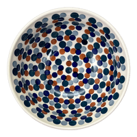 A picture of a Polish Pottery 6.75" Bowl (Fall Confetti) | M090U-BM01 as shown at PolishPotteryOutlet.com/products/6-75-bowl-berry-bunches-m090u-bm01