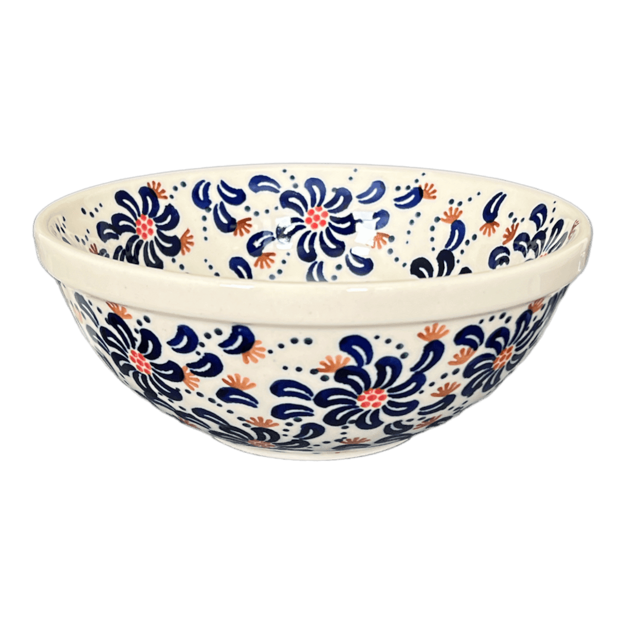 Bowl, Round, 6.75" in "Floral Fireworks" by Manufaktura | M090U-BSAS