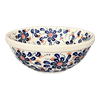 Polish Pottery Bowl, Round, 6.75" in "Floral Fireworks" by Manufaktura | M090U-BSAS at PolishPotteryOutlet.com