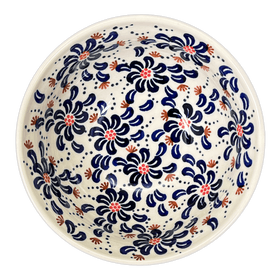 Polish Pottery Bowl, Round, 6.75" in "Floral Fireworks" by Manufaktura | M090U-BSAS Additional Image at PolishPotteryOutlet.com