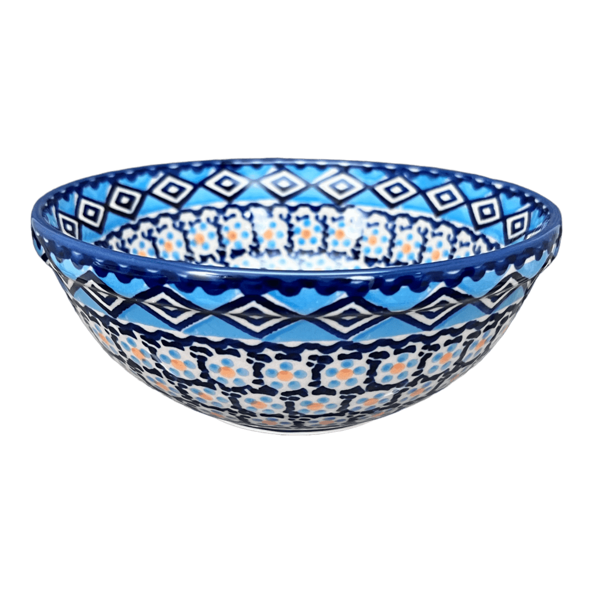 Bowl, Round, 6.75" in "Blue Diamond" by Manufaktura | M090U-DHR