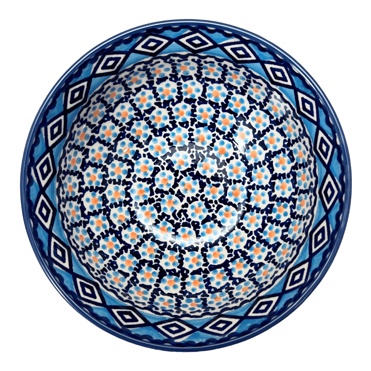 Bowl, Round, 6.75" in "Blue Diamond" by Manufaktura | M090U-DHR