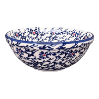 A picture of a Polish Pottery 6.75" Bowl (Blue Canopy) | M090U-IS04 as shown at PolishPotteryOutlet.com/products/6-75-bowl-blue-canopy-m090u-is04