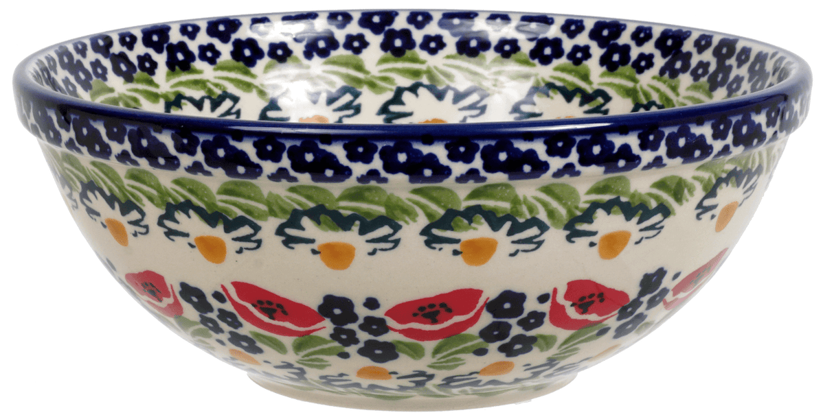 Bowl, Round, 6.75" in "Poppy Parade" by Manufaktura | M090U-P341