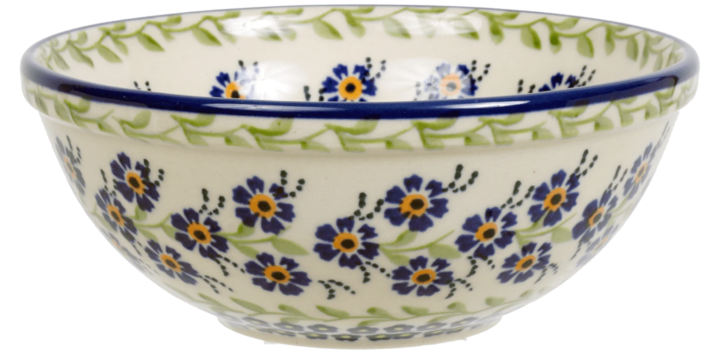 Bowl, Round, 6.75" in "Blue Clematis" by Manufaktura | M090U-VB03