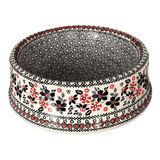 Bowl, Round, Dog Bowl, 10.25" Large in "Duet in Black & Red" by Manufaktura | M110S-DPCC