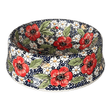 Bowl, Round, Dog Bowl, 10.25" Large in "Poppies & Posies" by Manufaktura | M110S-IM02