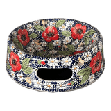 Bowl, Round, Dog Bowl, 10.25" Large in "Poppies & Posies" by Manufaktura | M110S-IM02
