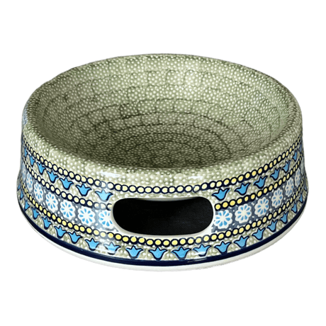 Bowl, Round, Dog Bowl, 10.25" Large in "Blue Bells" by Manufaktura | M110S-KLDN