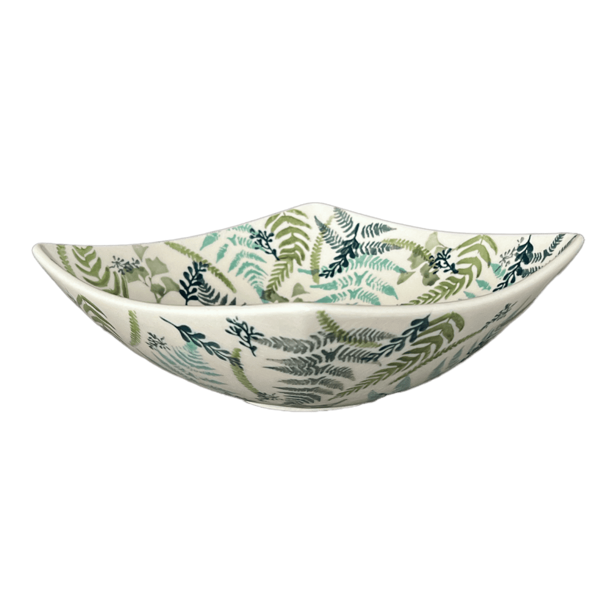 Bowl, Square, Nut, Medium, 7.75" in "Scattered Ferns" by Manufaktura | M113S-GZ39