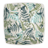 Bowl, Square, Nut, Medium, 7.75" in "Scattered Ferns" by Manufaktura | M113S-GZ39