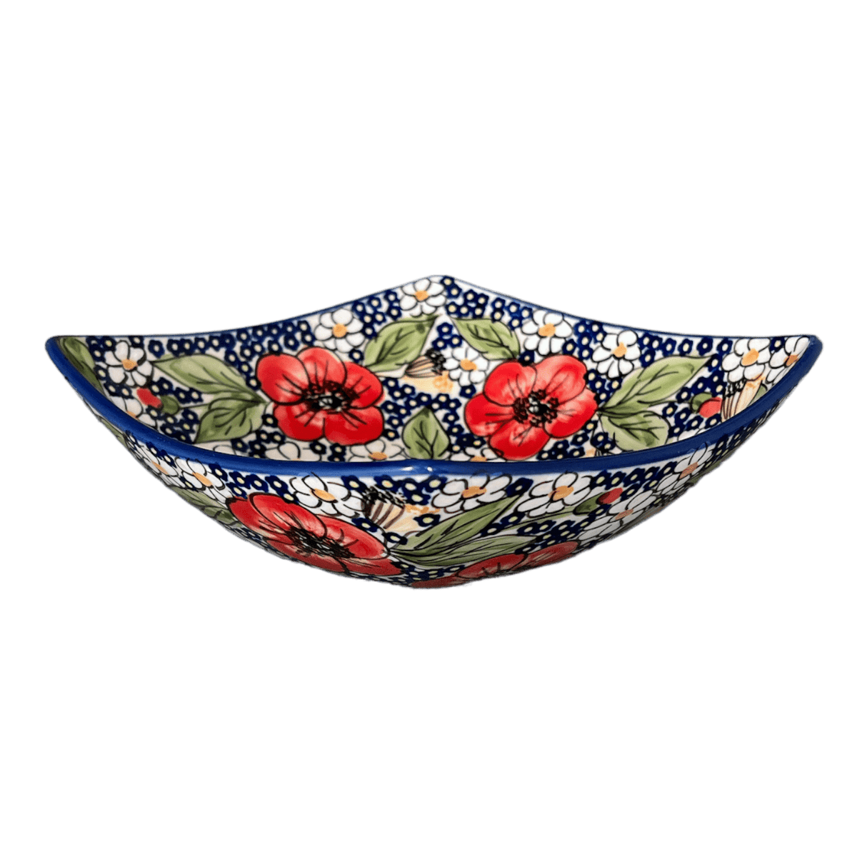 Dish, Nut, Medium, 7.75" in "Poppies & Posies" by Manufaktura | M113S-IM02