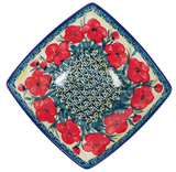 Bowl, Square, Nut, Medium, 7.75" in "Poppies in Bloom" by Manufaktura | M113S-JZ34