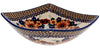 Polish Pottery Medium Nut Dish (Bouquet in a Basket) | M113S-JZK at PolishPotteryOutlet.com